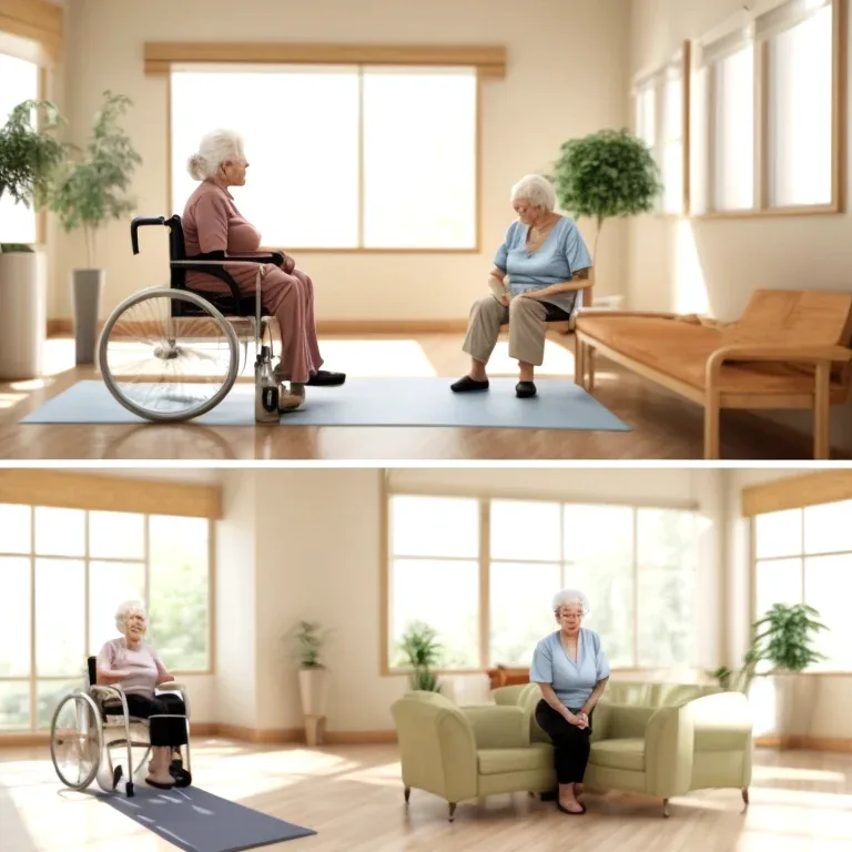 Care team discussing a restorative care plan with a senior resident